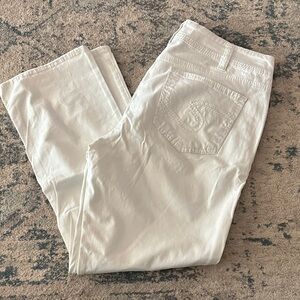 Silver Jeans Women's Cream Cropped Straight Leg Jeans